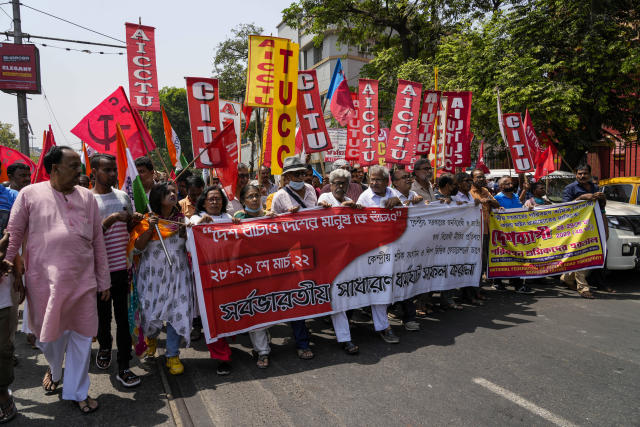 Congress & Left Parties backed trade unions on Strike