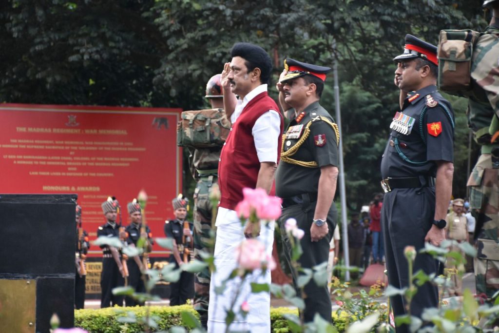 A rare visit by M K Stalin to Defence Services Staff College at Wellington