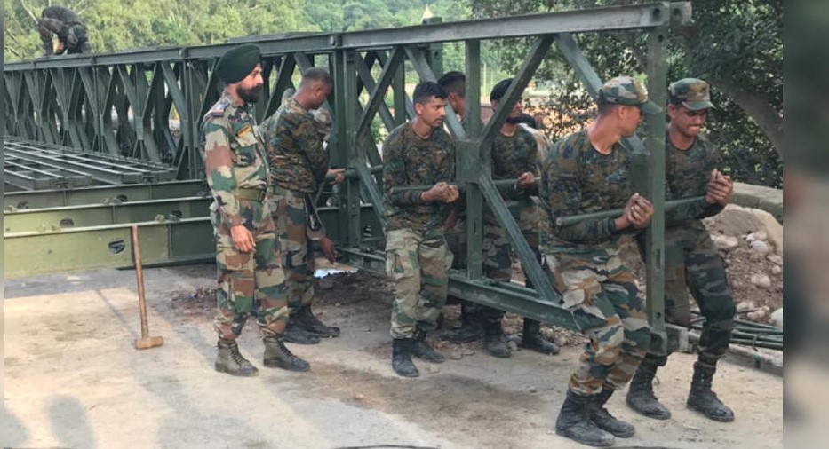 Army reconstructs washed away bridges near Amarnath cave
